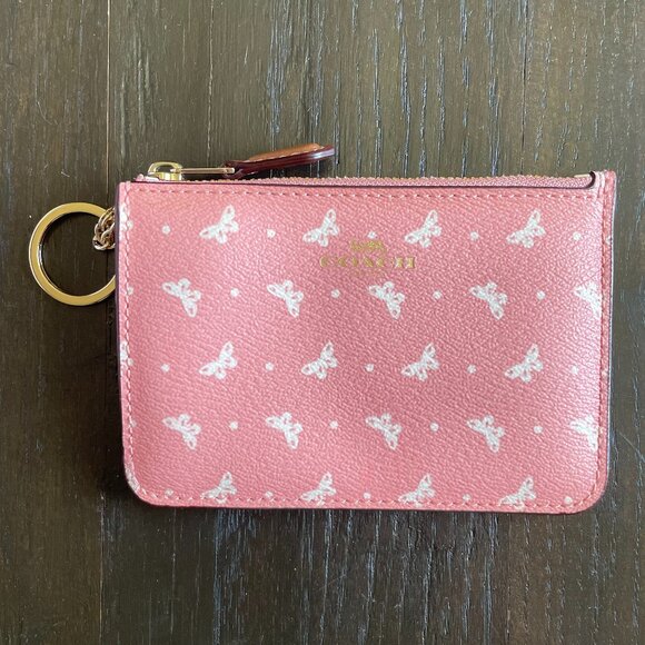 Coach Butterfly Dot Key Coin Pouch - Picture 11 of 12